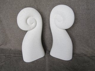 Koru pair - Oamaru stone